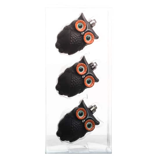 3 ct Black Owl Shatterproof Ornaments by Ashland 65 mm Michaels 3 ct Black Owl Shatterproof Ornaments by Ashland 65 mm Michaels